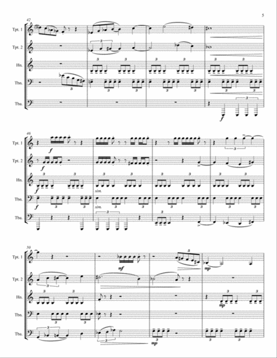 Brain Enema for Brass Quintet Brass Quintet scores gallery preview page 5
