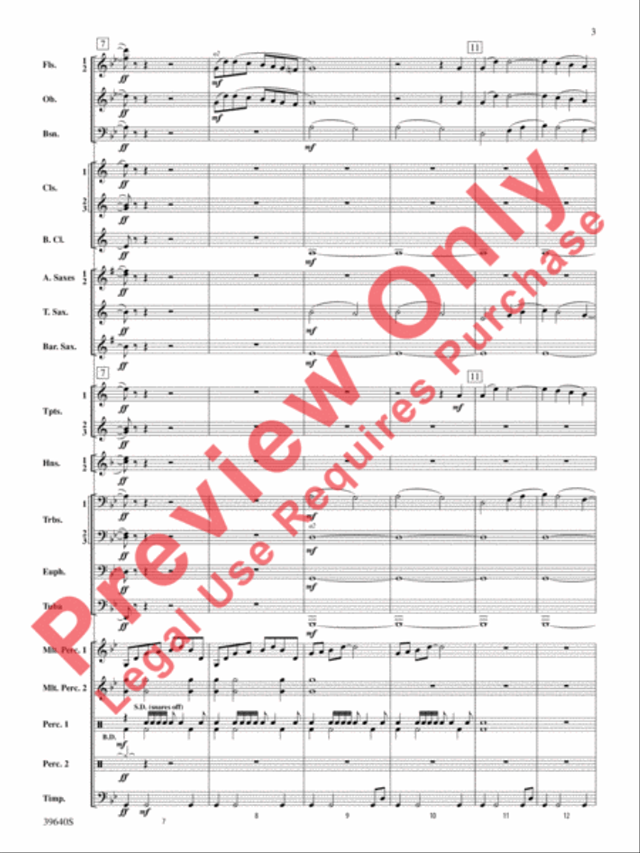 Ancient Carol Variants Concert Band scores gallery preview page 4