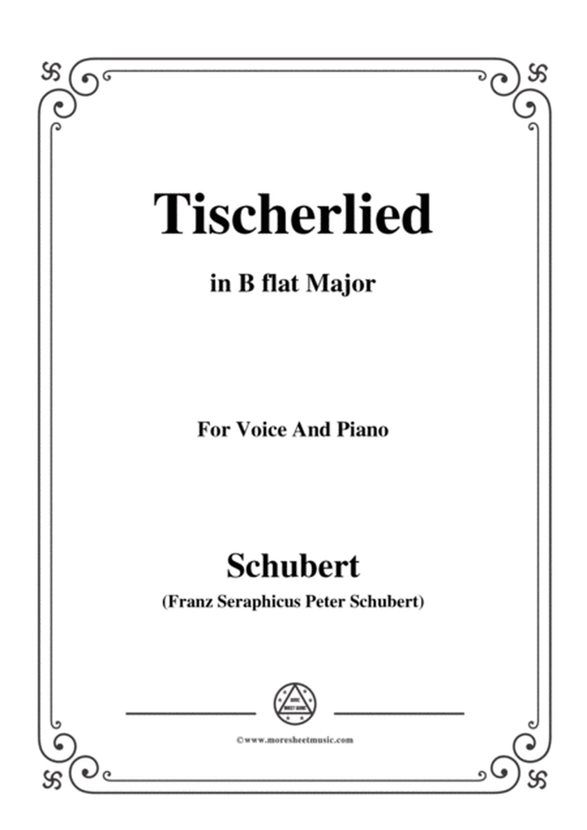 Schubert-Tischerlied,in B flat Major,for Voice&Piano image number null