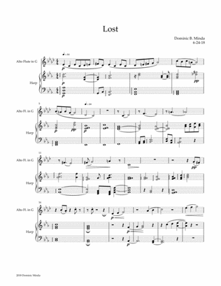 Lost- A duet for alto flute and Harp