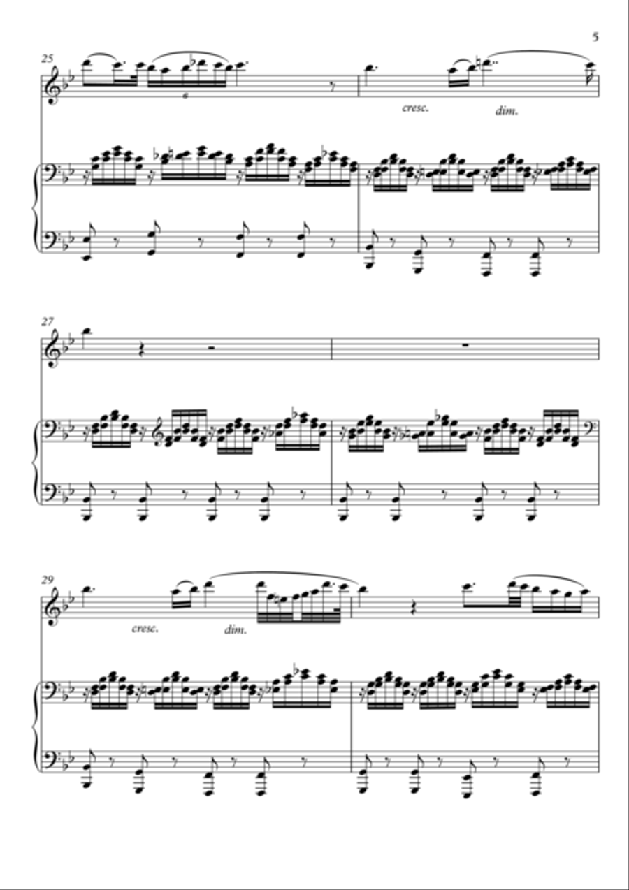 Ave Maria Flute piano duet Woodwind Duet scores gallery preview page 5