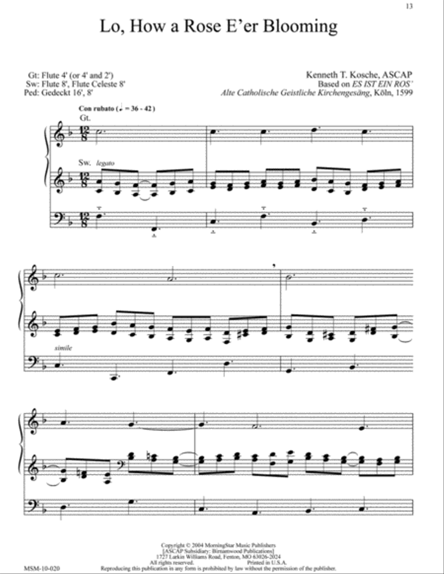 Four Organ Preludes for Advent Organ scores gallery preview page 9