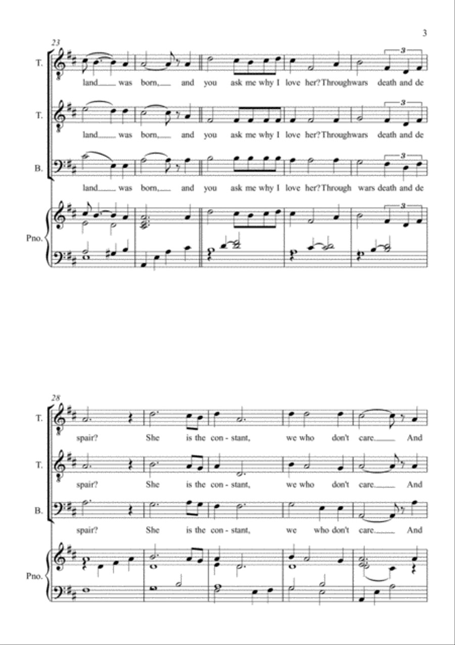 Anthem (from Chess) Voice scores gallery preview page 3