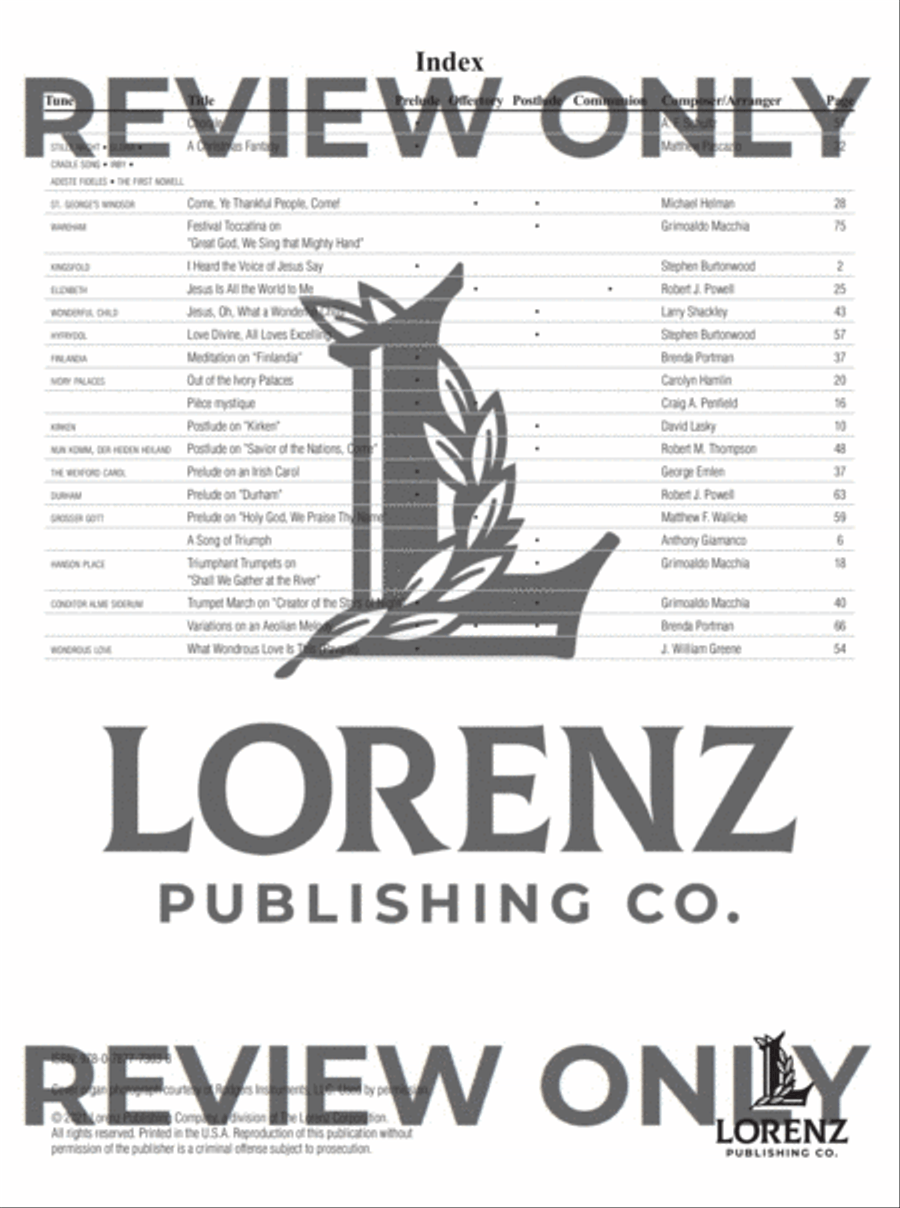 The Sacred Organ Library, Vol. 10 Organ Solo scores gallery preview page 2