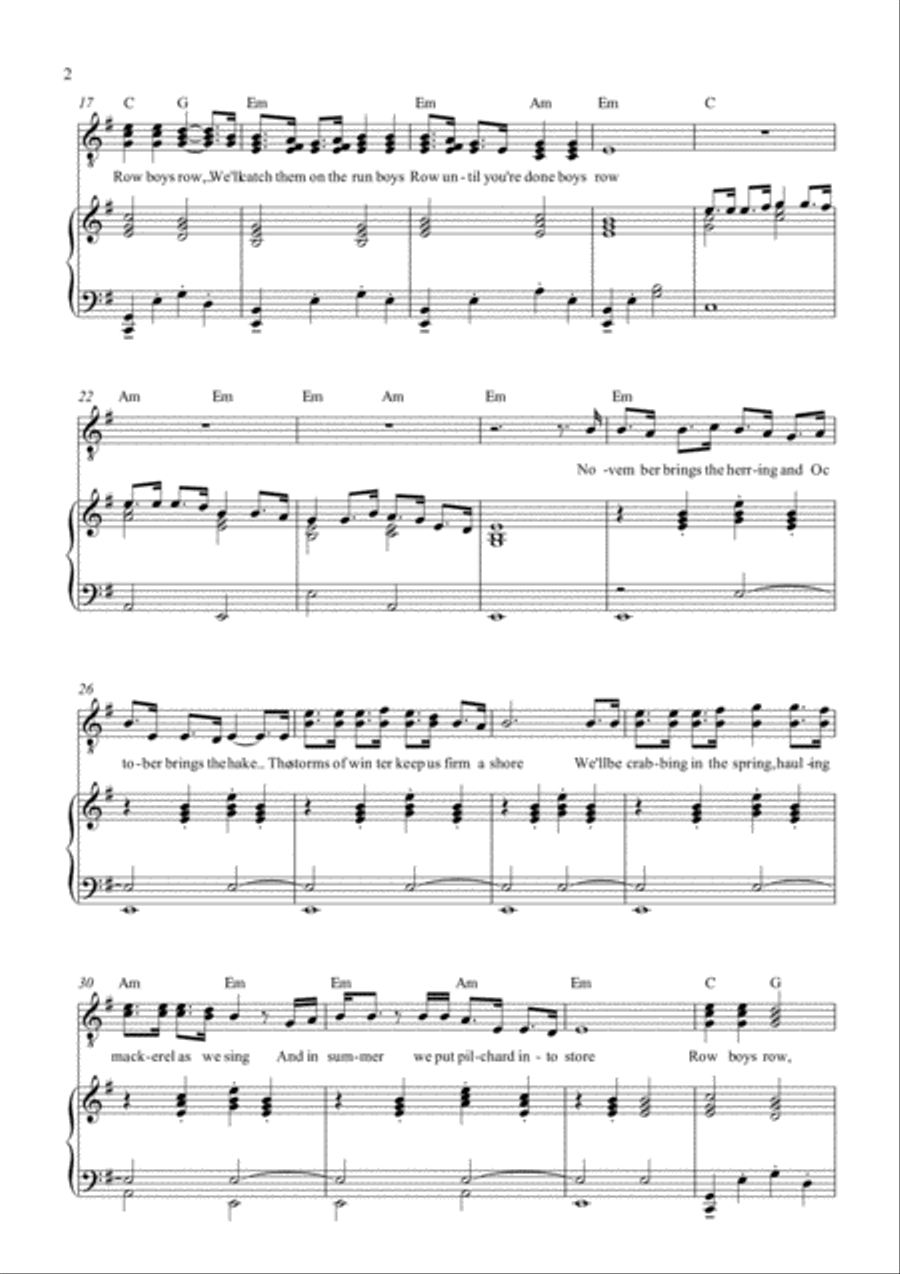 Row Boys Row Voice scores gallery preview page 2
