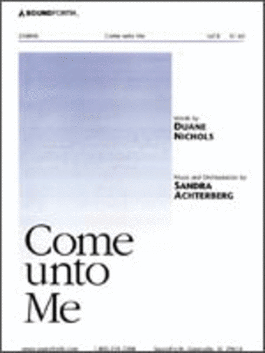 Come Unto Me Come Unto Me 4-Part scores gallery preview page 1