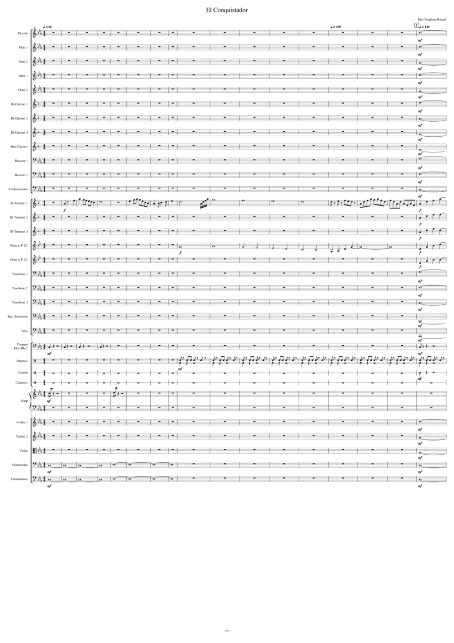 El Conquistador Full Orchestra scores gallery preview page 1