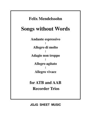 Songs Without Words for Recorder Trios