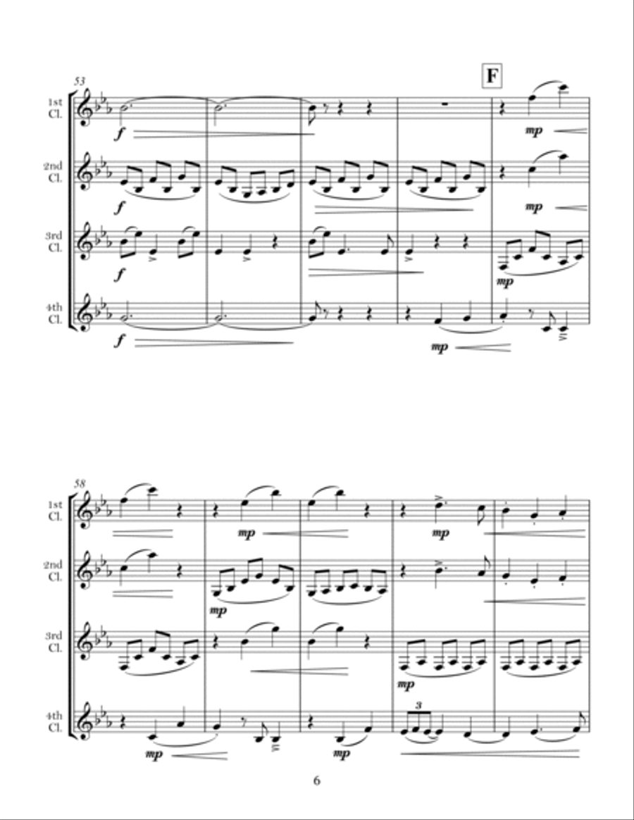 Dancing Devil (clarinet quartet) Clarinet Quartet scores gallery preview page 6