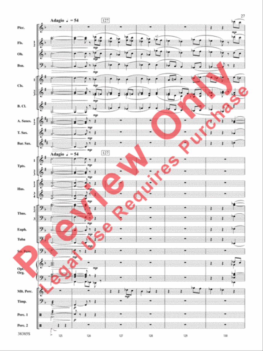 Fantasia on the Alleluia Hymn Concert Band scores gallery preview page 28