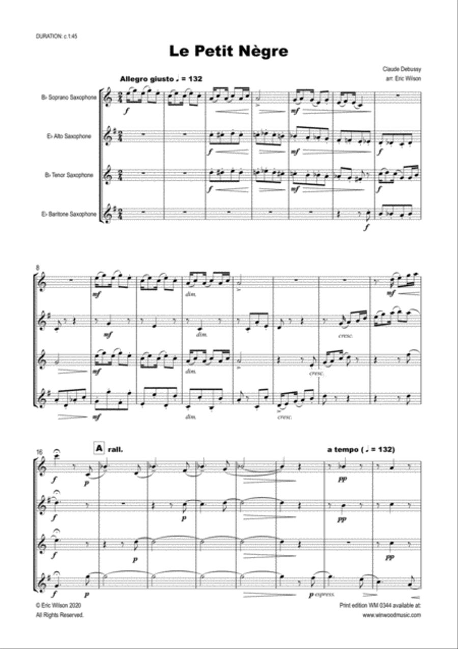 Le Petit Nègre Woodwind Quartet scores gallery preview page 3