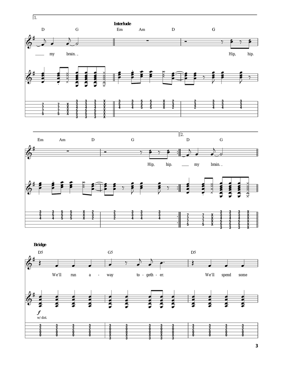 Island In The Sun Acoustic Guitar scores gallery preview page 3