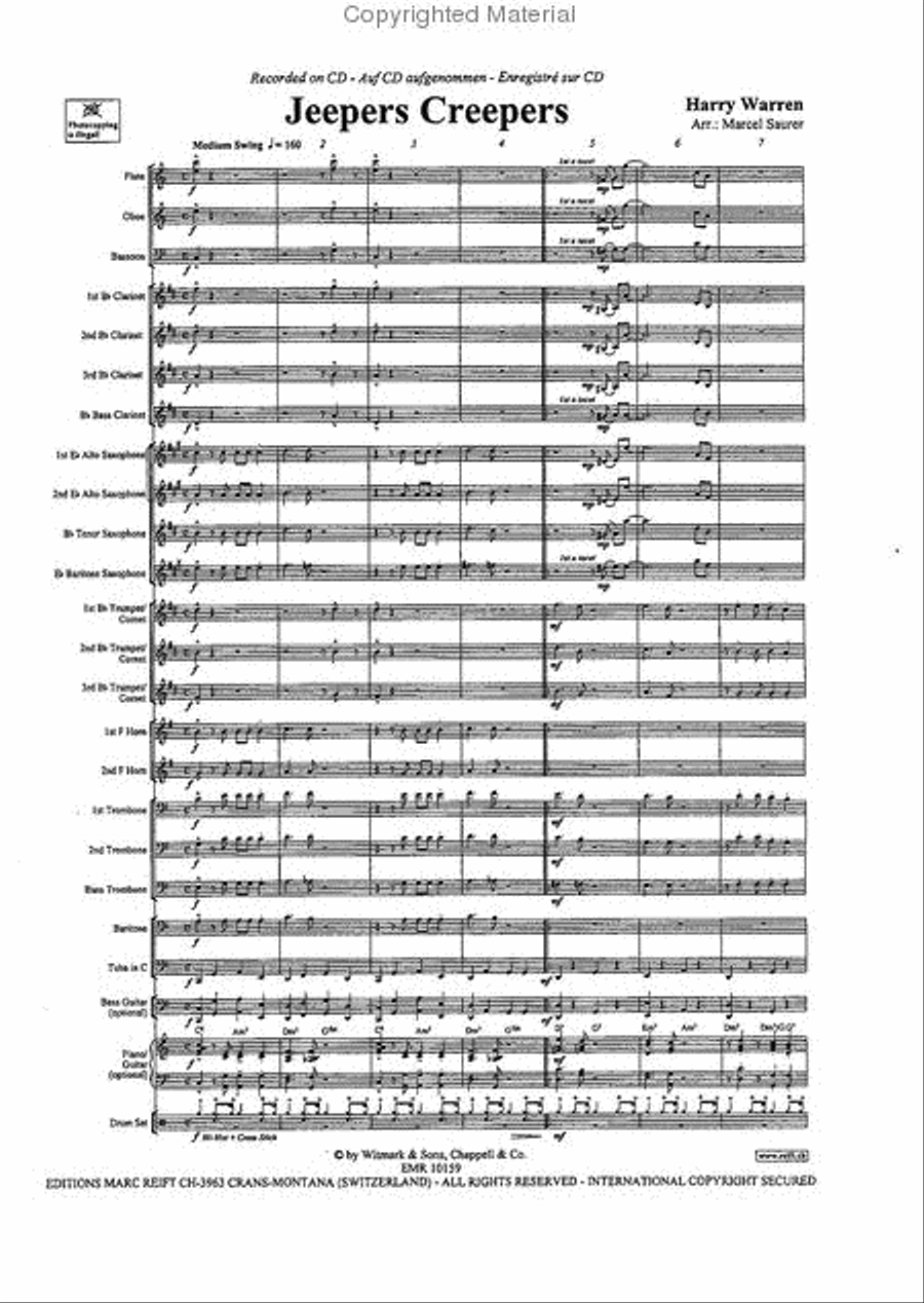 Jeepers Creepers Concert Band scores gallery preview page 3