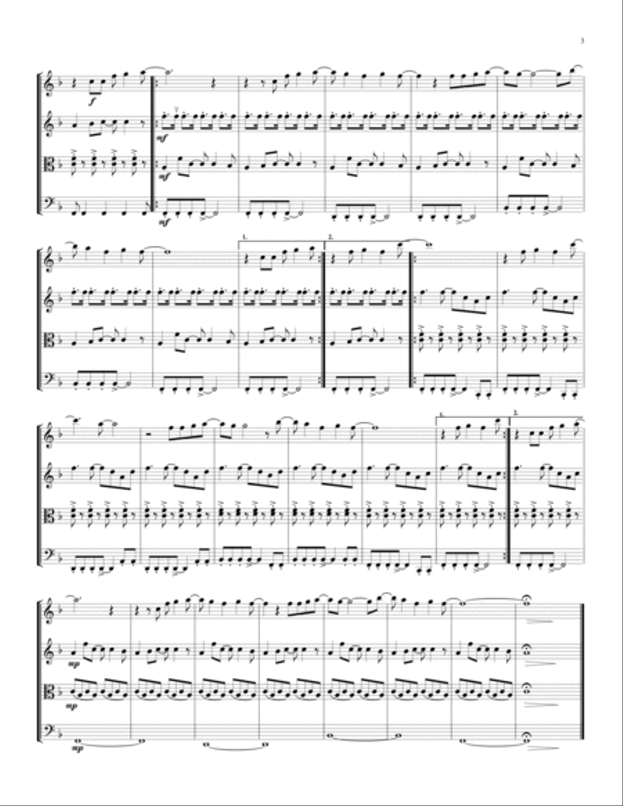 Just The Way You Are String Quartet scores gallery preview page 3