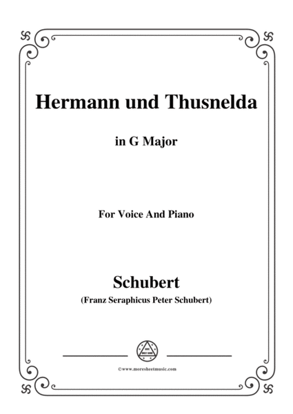Schubert-Hermann und Thusnelda,in G Major,for Voice&Piano image number null