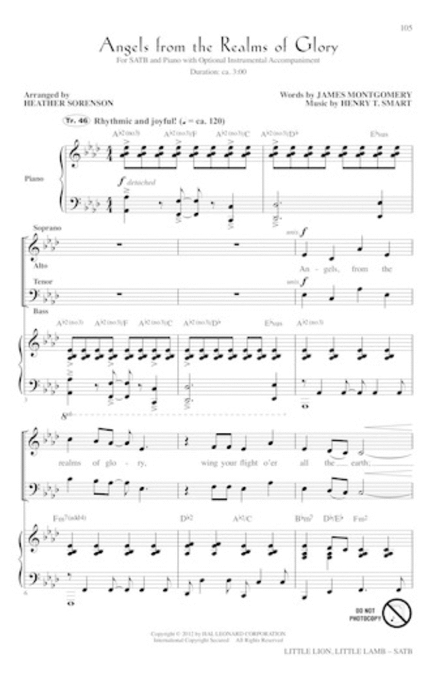 Little Lion, Little Lamb Little Lion, Little Lamb Choir scores gallery preview page 1