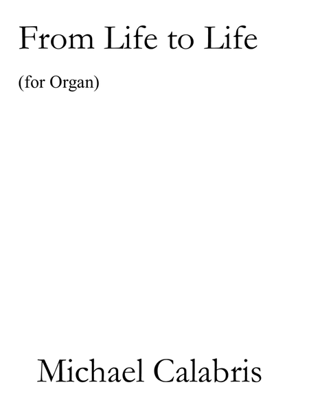 From Life to Life (for Piano)