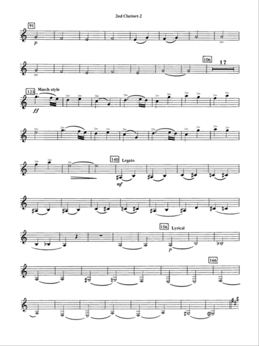 On the Steppes of Central Asia: 2nd B-flat Clarinet Full Orchestra scores gallery preview page 2