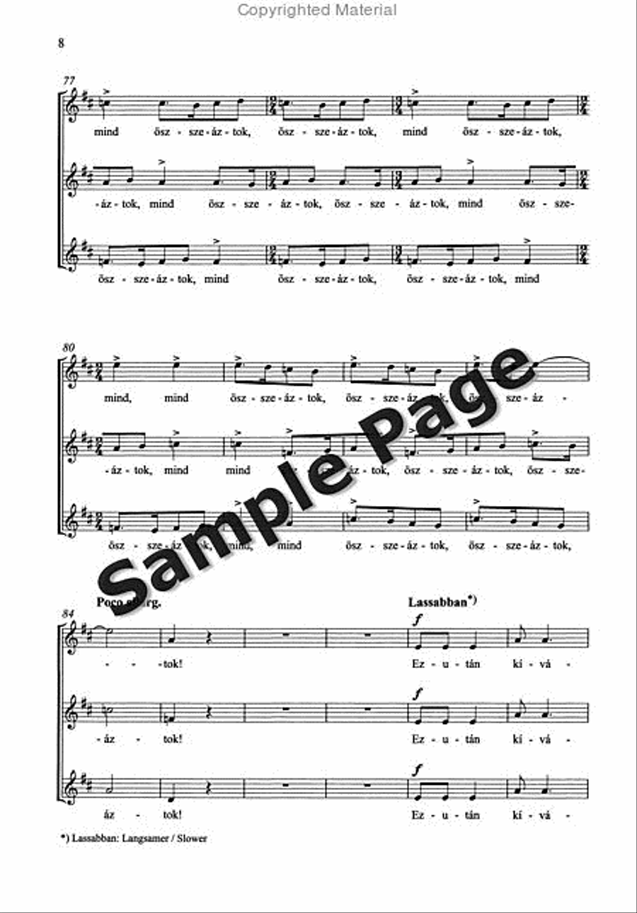 Husvet (Easter) Choir scores gallery preview page 9