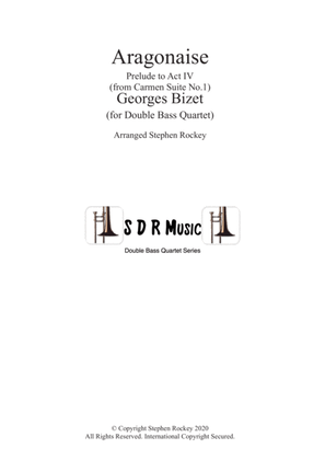 Book cover for Aragonaise from Carmen for Double Bass Quartet