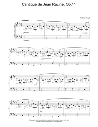 Cantique de Jean Racine, Op.11
