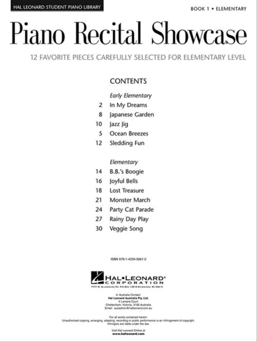 Piano Recital Showcase – Book 1 Piano Method scores gallery preview page 2