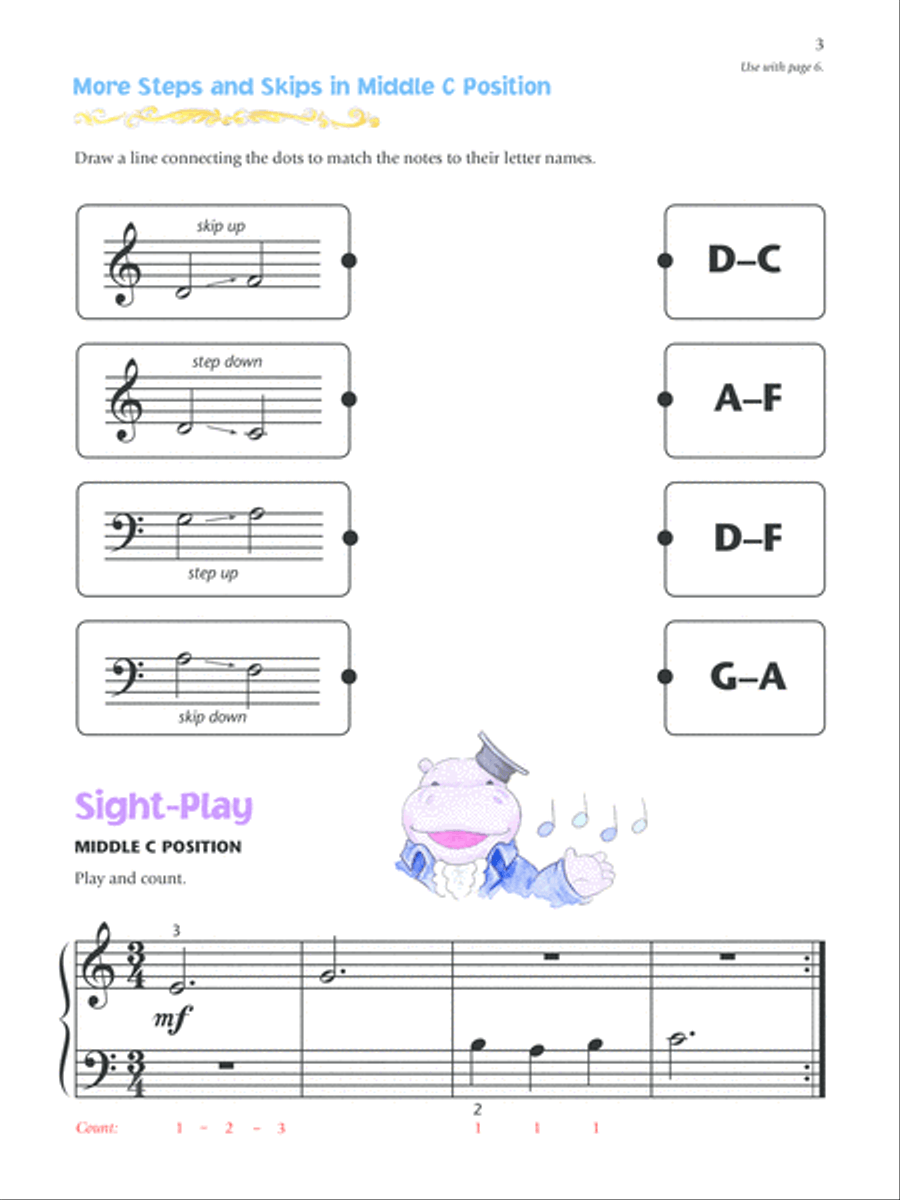 Music for Little Mozarts Notespeller & Sight-Play Book, Book 3 Piano Method scores gallery preview page 3