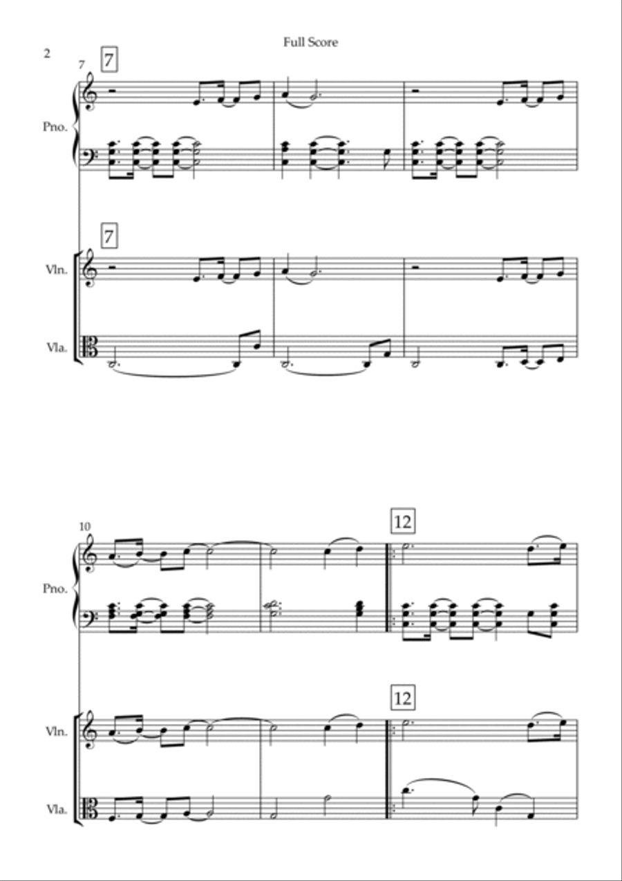 Agnus Dei Piano Trio scores gallery preview page 2