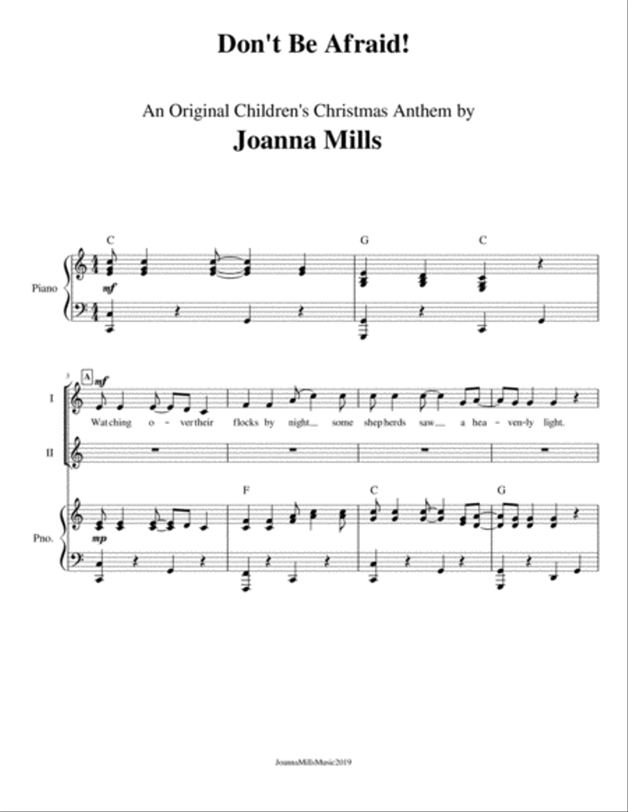 Don't Be Afraid! (2-Part Choir) 2-Part scores gallery preview page 2