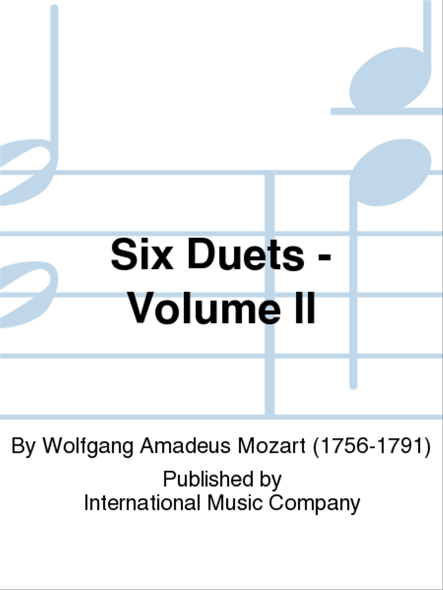 Six Duets: Volume II Clarinet Duet scores gallery preview page 1
