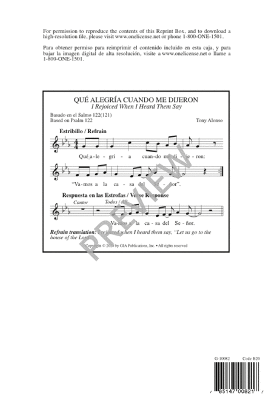 Qué Alegría Cuando Me Dijeron / I Rejoiced When I Heard Them Say 3-Part scores gallery preview page 20