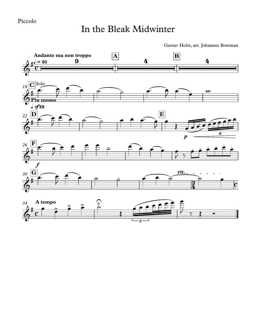 In The Bleak Midwinter In The Bleak Midwinter Full Orchestra scores gallery preview page 6