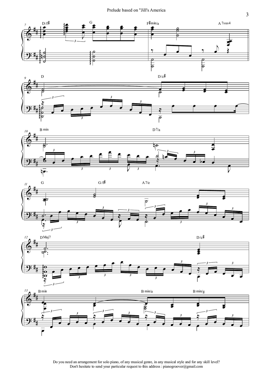 Jill's America Piano Solo scores gallery preview page 3
