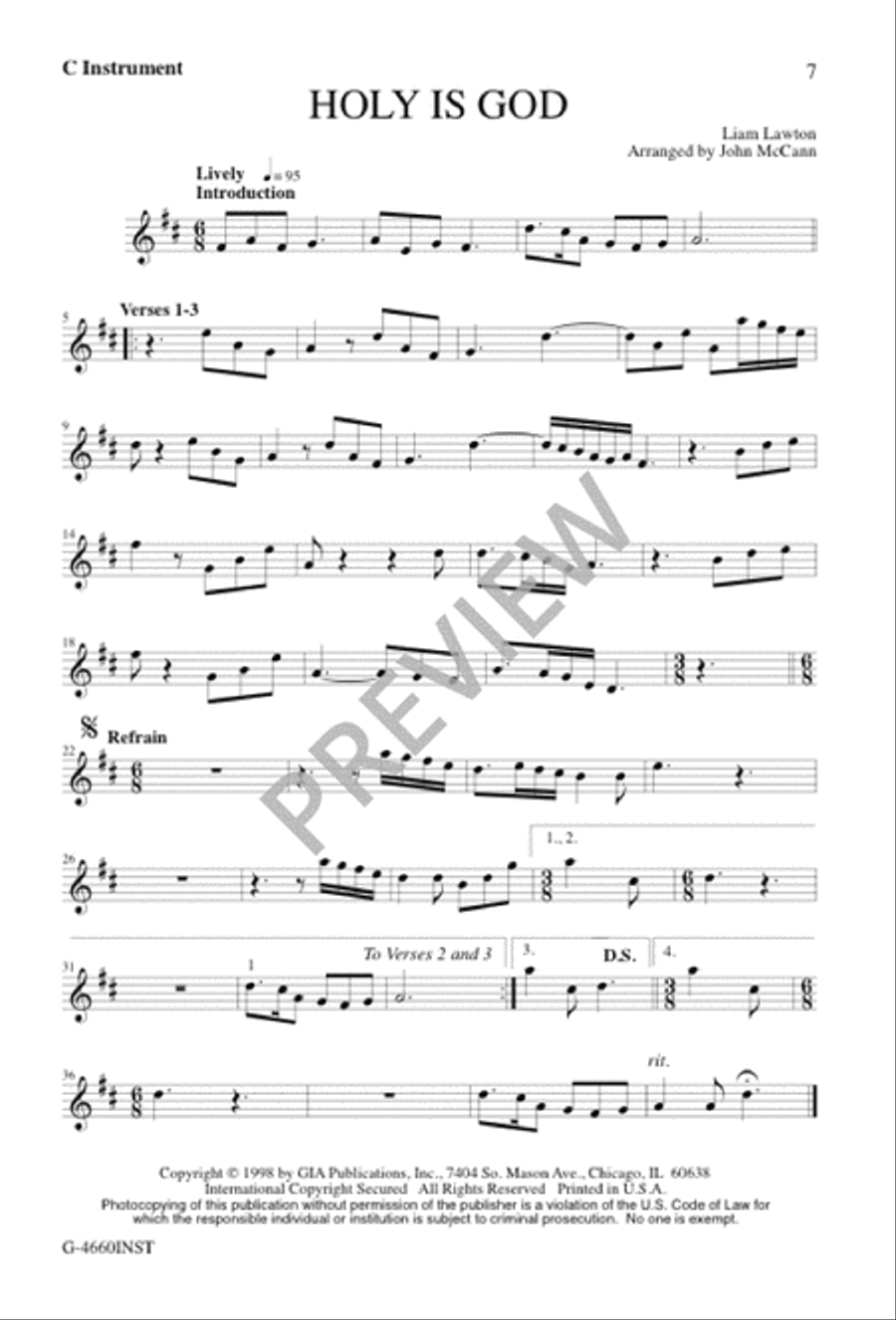Holy Is God Holy Is God 4-Part scores gallery preview page 8
