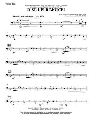 Rise Up! Rejoice! (from Footprints In The Sand) - Double Bass