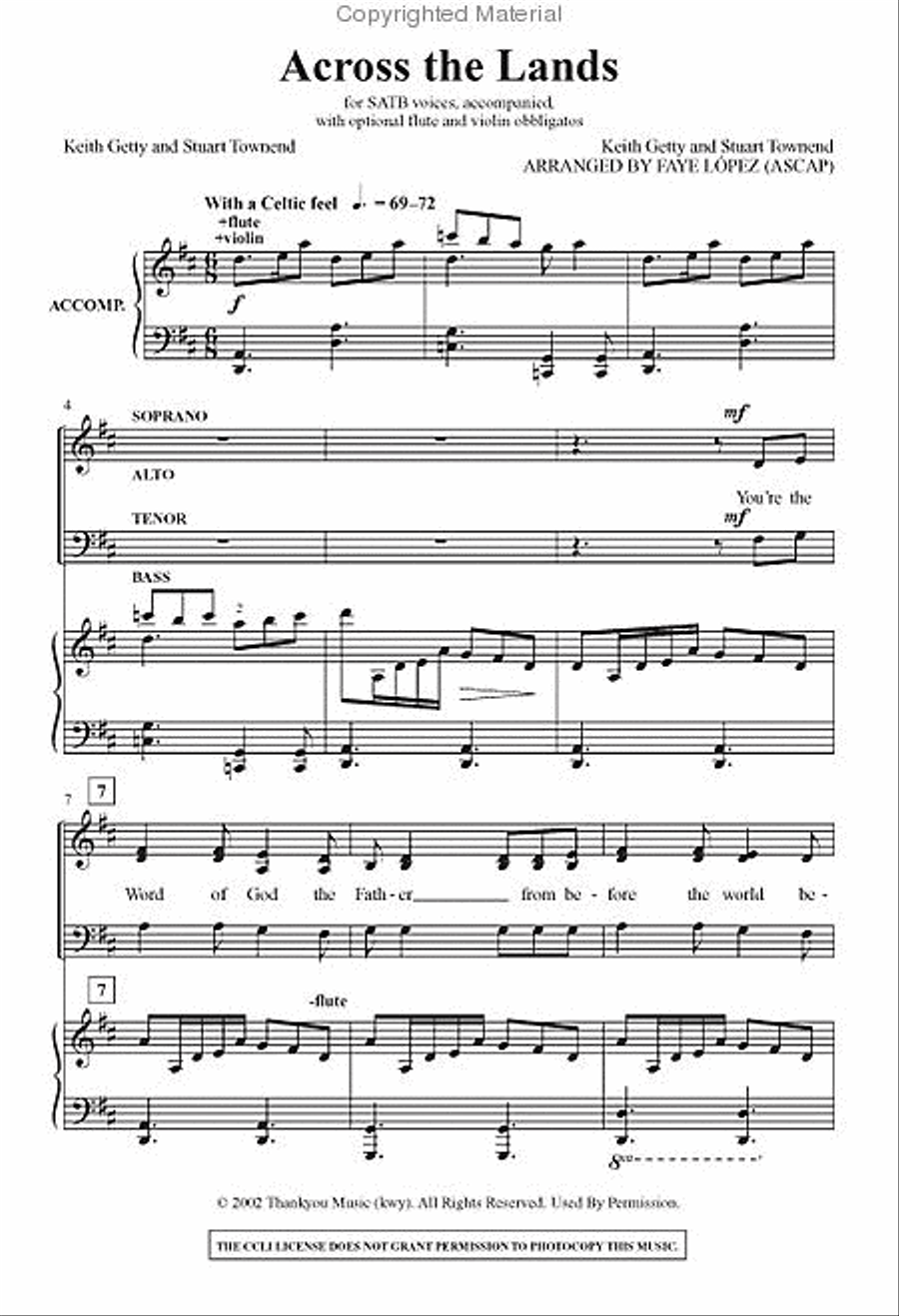 Across the Lands 4-Part scores gallery preview page 2