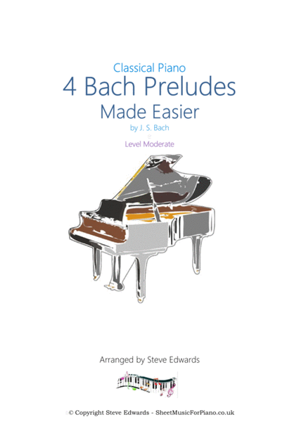 4 Bach Preludes Made Easier - Piano Solo image number null