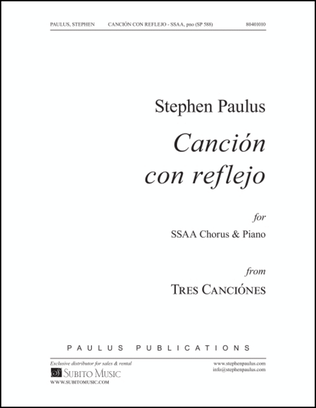 Book cover for Canción con reflejo (from Tres Canciones)