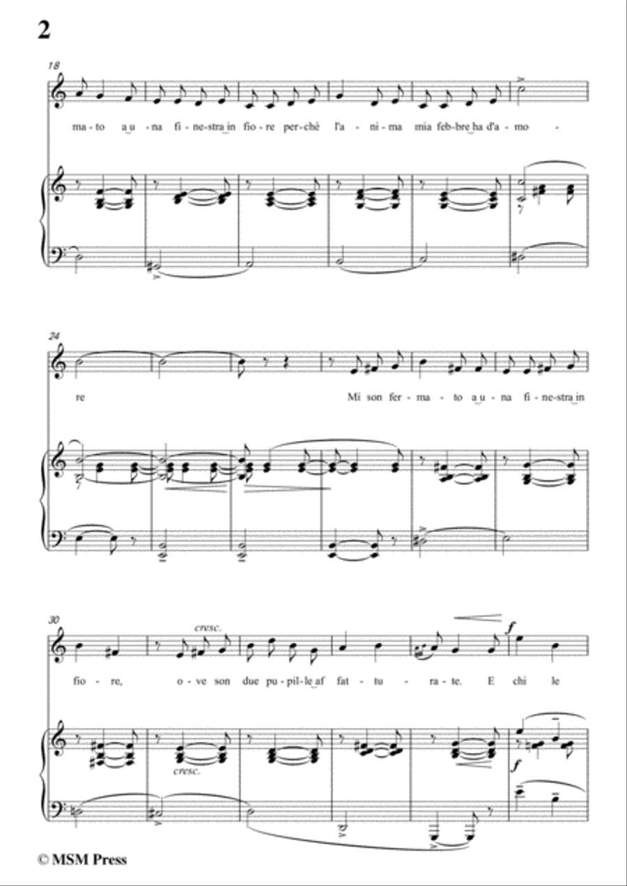 Tosti-Luna d'estate! In C Major,for Voice and Piano Voice Solo scores gallery preview page 4