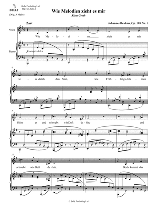 Book cover for Wie Melodien zieht es mir, Op. 105 No. 1 (G Major)