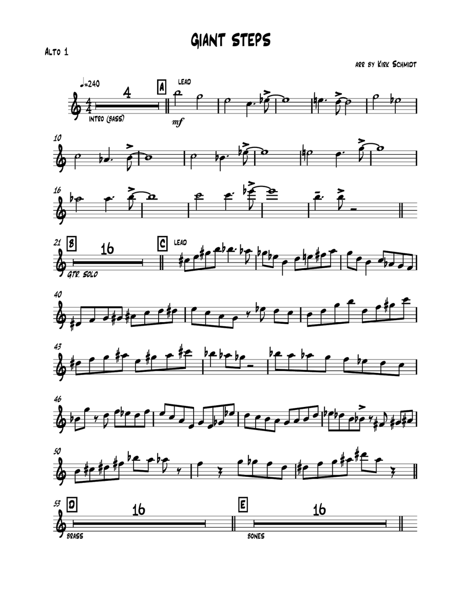 Giant Steps Jazz Ensemble scores gallery preview page 1