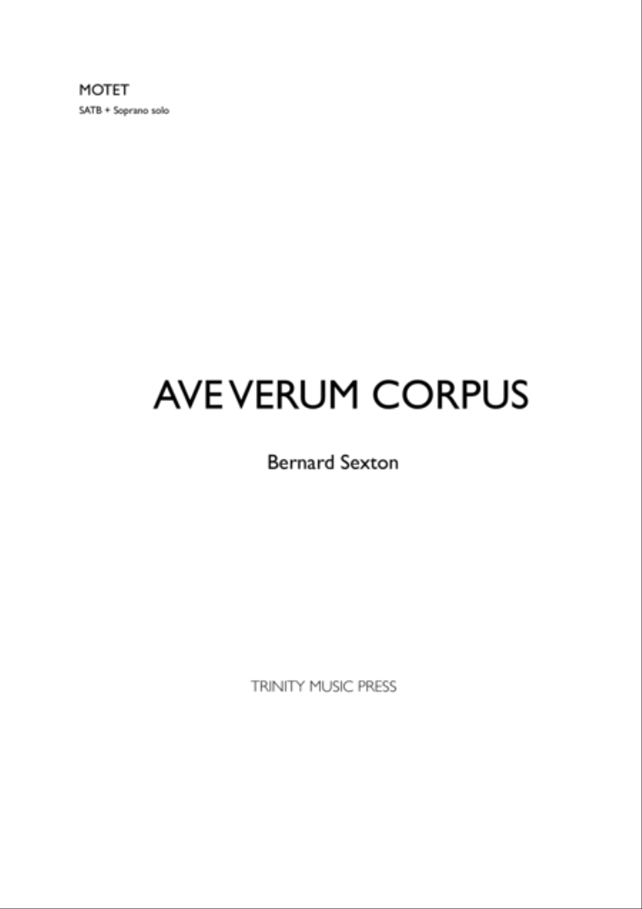 Ave Verum Corpus 4-Part scores gallery preview page 1