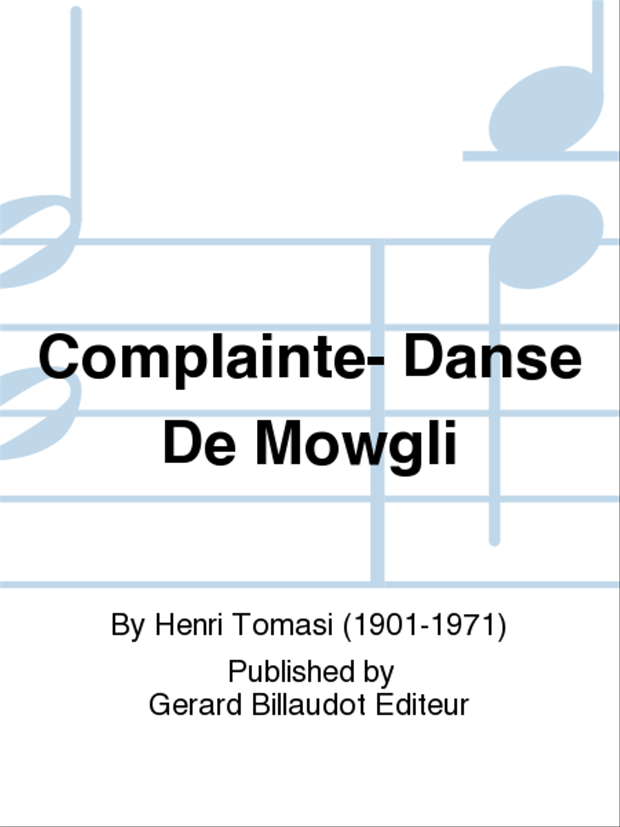 Complainte- Danse De Mowgli Flute Solo scores gallery preview page 1