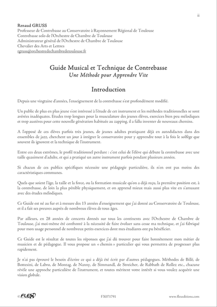 Musical and Technical Guide for the Double Bass - A Method to Learn Quickly - Volume I Double Bass scores gallery preview page 4