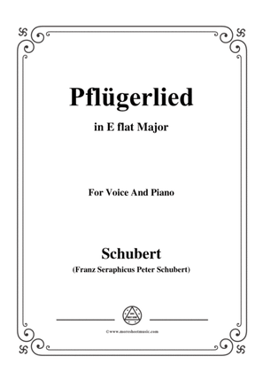Schubert-Pflügerlied in E flat Major,for voice and piano
