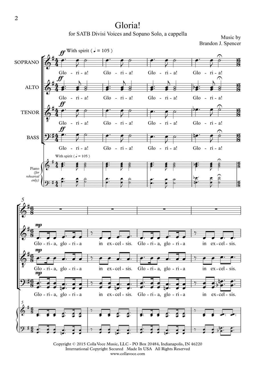 Gloria! Divisi scores gallery preview page 1