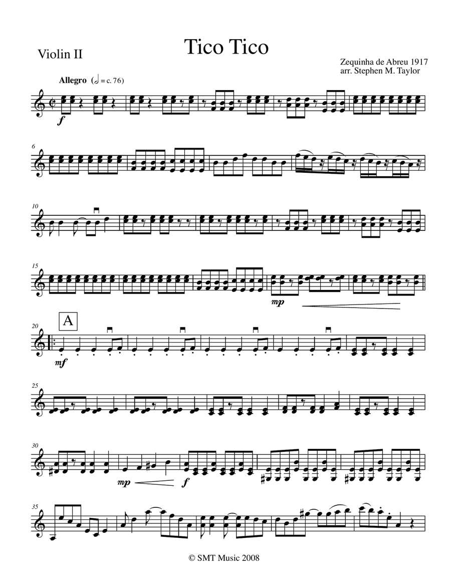 Tico Tico No Fuba for string quartet String Quartet scores gallery preview page 4