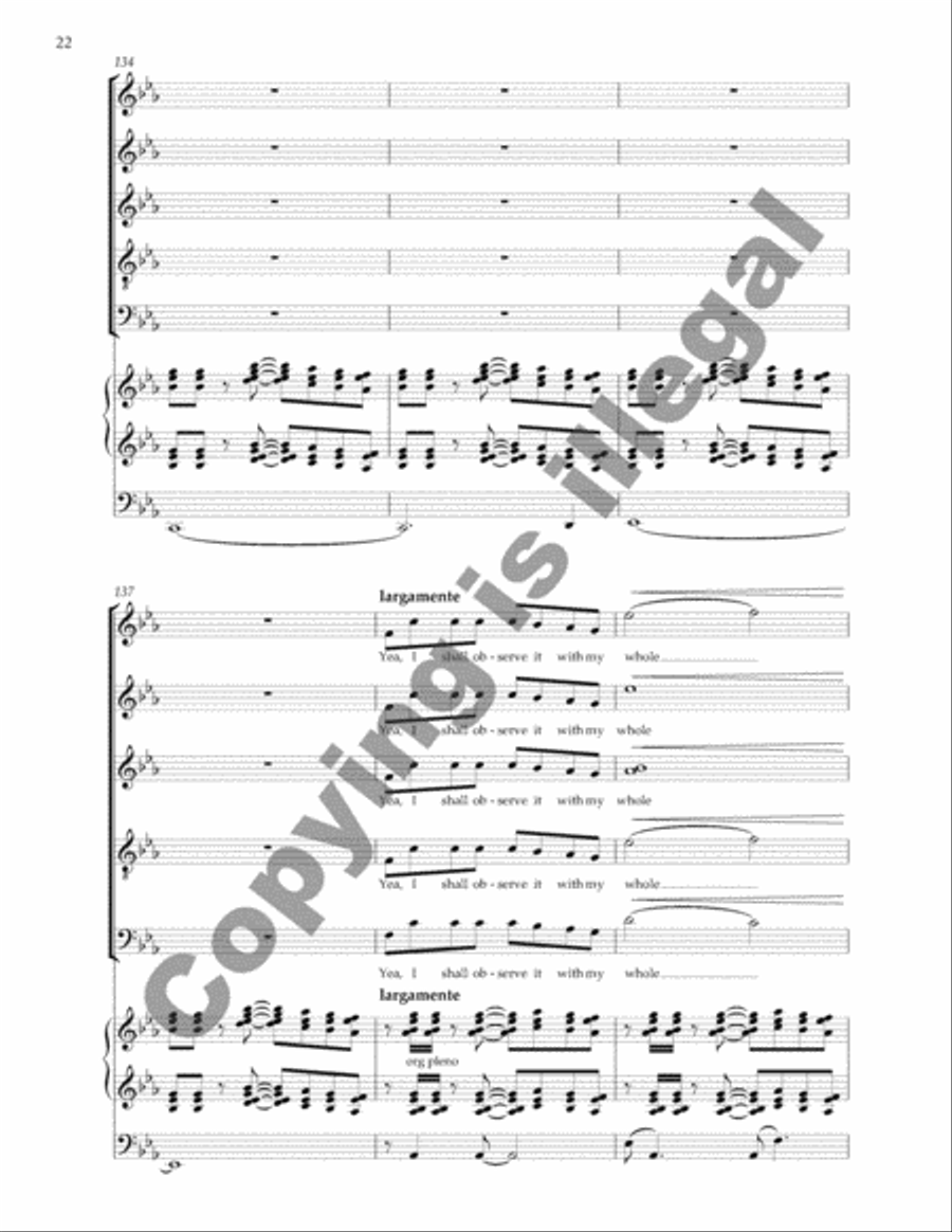 Open thou mine eyes SSATB scores gallery preview page 18