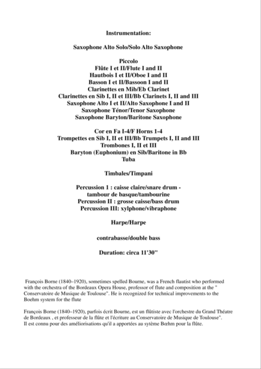 Fantaisie Brillante sur des Thèmes de Carmen for alto saxophone and concert band, score and solo par Concert Band scores gallery preview page 2