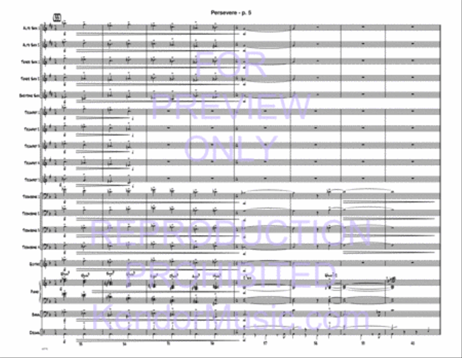 Persevere (Full Score) Jazz Ensemble scores gallery preview page 6